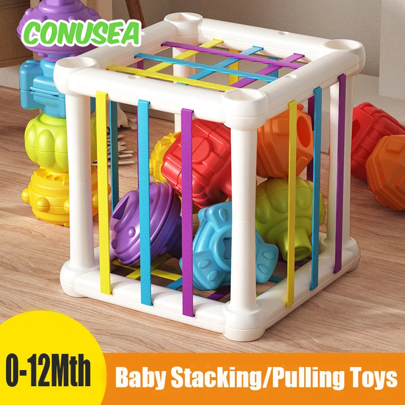 Montessori Baby Toys Stack Pull Blocks Games