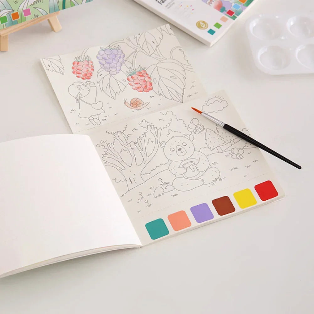 Creative Watercolor Painting Book for Kids