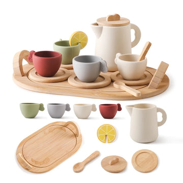 Wooden Children Montessori Toy Teapot Teacup