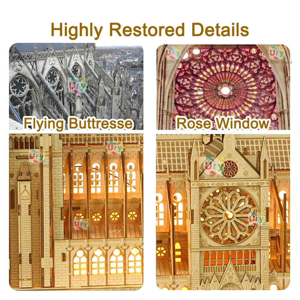 3D Wooden Cathedral Puzzle