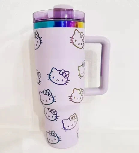 Hello Kitty 40oz Stainless Steel Travel Mug with Handle and Straw Lid