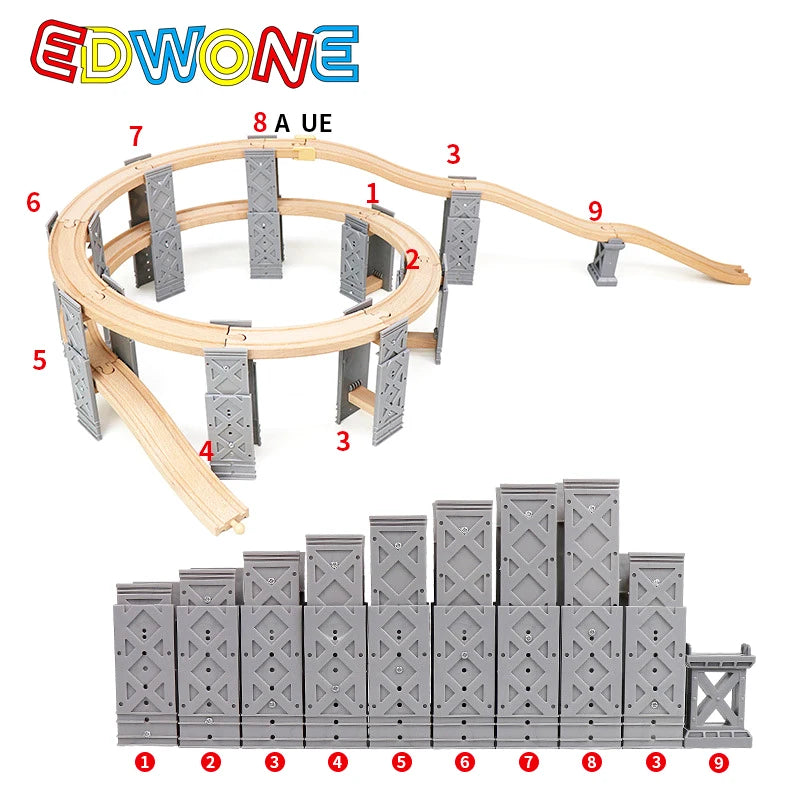 Wooden Train Tracks Set