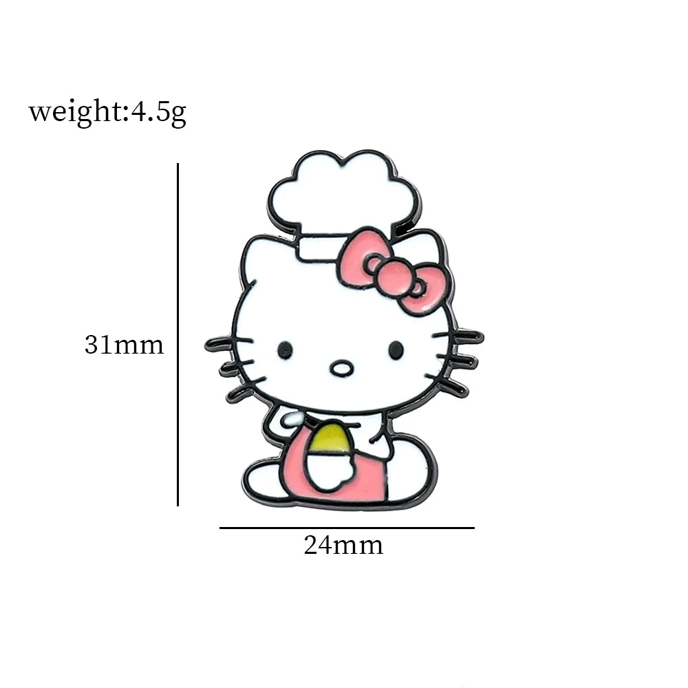 Anime Kitty Cat Enamel Brooch