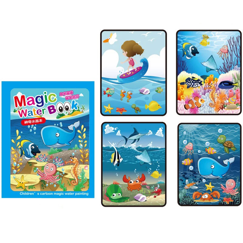 Kids Magic Water Drawing and Colouring Books