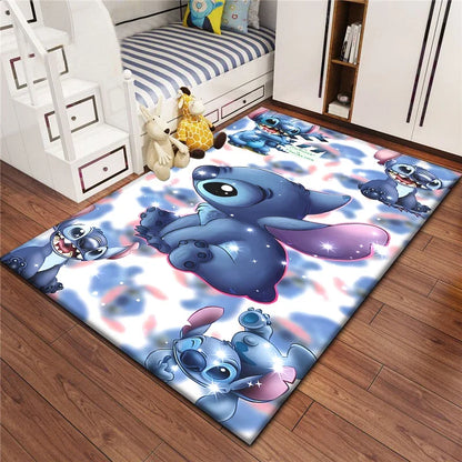 Stitch Cartoon Carpet Rug for Living Room Bedroom Decoration Picnic Camp Kitchen Carpet Crawling Carpet Decoration