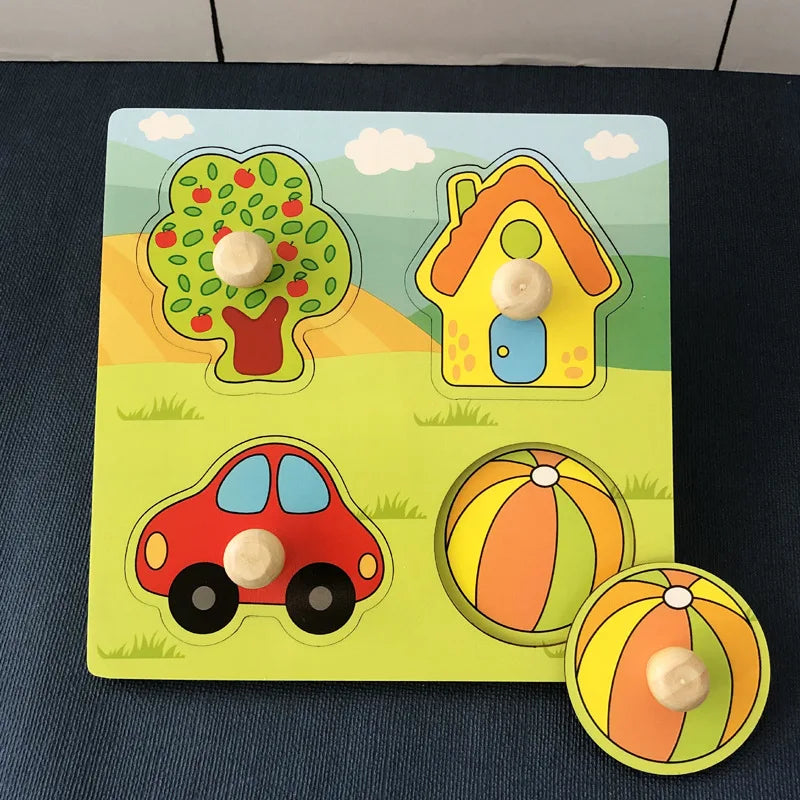 Montessori Wooden Baby Puzzle