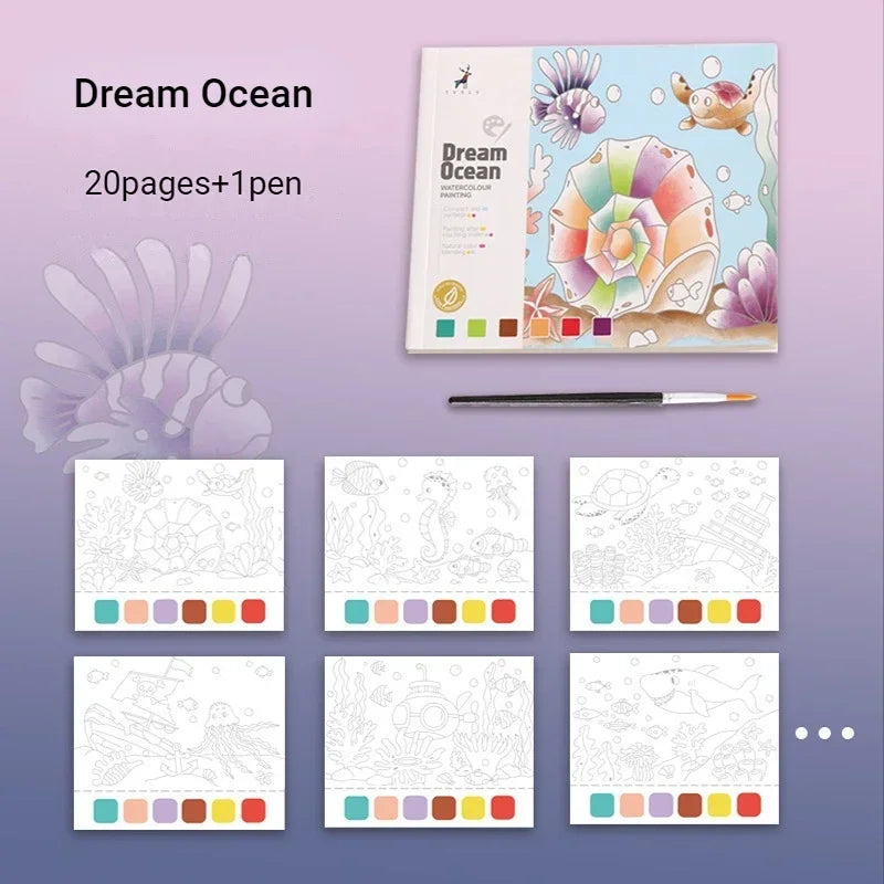 Creative Watercolor Painting Book for Kids