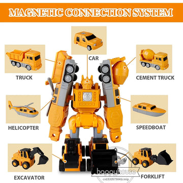 Magnetic Transform Engineering Car Assembled Toy